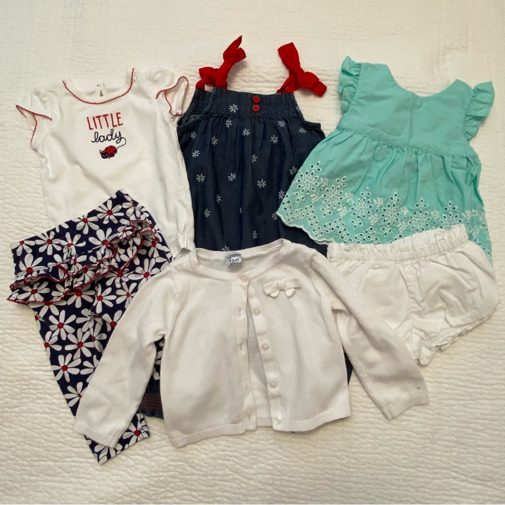 Gymboree 6-12 Months 6 Piece Summer Outfit Set
